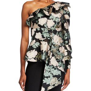 Mestiza New York Floral Jacquard One-Shoulder Top